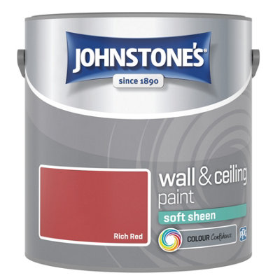 B&Q -  Wall & Ceiling Rich Red Soft Sheen Paint2.5L