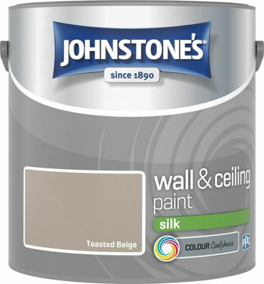 Johnstone's Wall & Ceilings Toasted Beige Silk Paint2.5L from B&Q