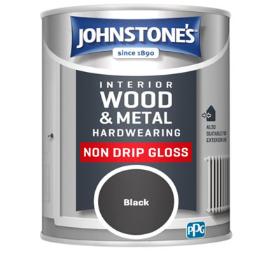 Johnstone's Hardwearing Non Drip Gloss Black 750Ml from B&Q