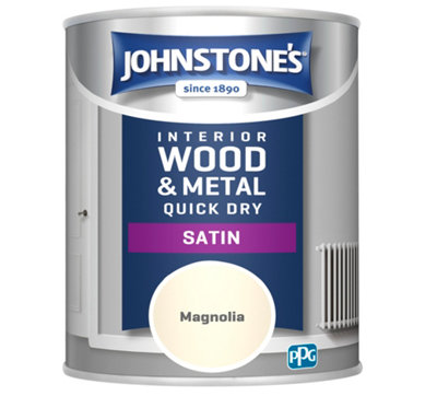 Johnstone's Quick Dry Satin Magnolia 750Ml from B&Q