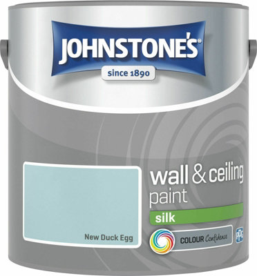 Johnstone's Wall & Ceilings New Duck Egg Silk Paint2.5L from B&Q