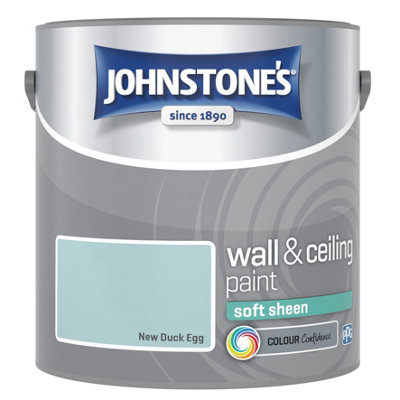 Johnstone's Wall & Ceiling New Duck Egg Soft Sheen Paint2.5L from B&Q