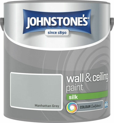 Johnstone's Wall & Ceilings Manhattan Grey Silk Paint2.5L from B&Q