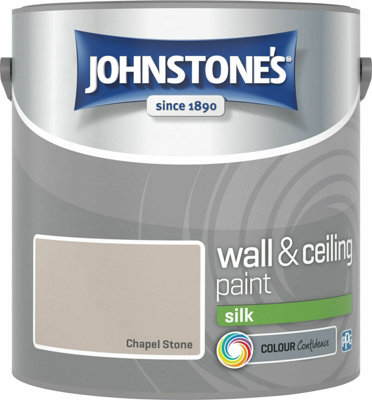 Johnstone's Wall & Ceilings Chapel Stone Silk Paint2.5L from B&Q