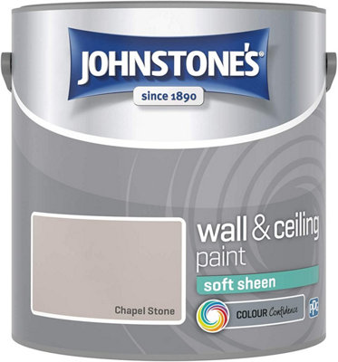 Johnstone's Wall & Ceiling Chapel Stone Soft Sheen Paint2.5L from B&Q
