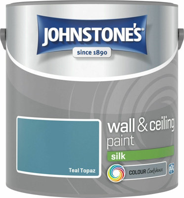 Johnstone's Wall & Ceilings Teal Topaz Silk Paint2.5L from B&Q