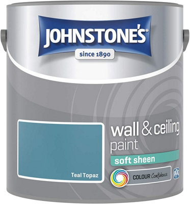 Johnstone's Wall & Ceiling Teal Topaz Soft Sheen Paint2.5L from B&Q