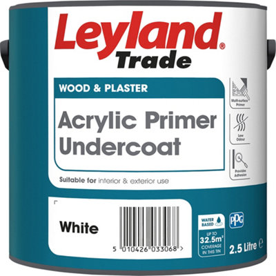 Leyland Trade Universal White Multi-Surface Primer & Undercoat2.5L Tin from B&Q