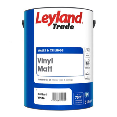 B&Q -  Brilliant White Vinyl Matt Wall & Ceiling Emulsion Paint5L