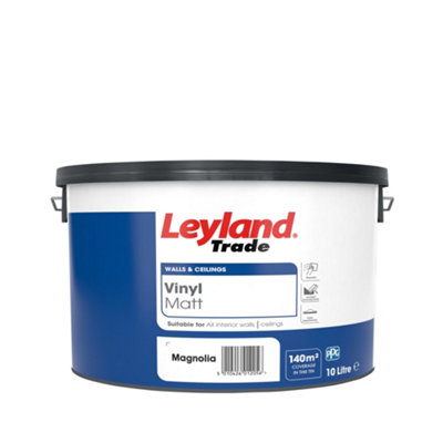 Leyland Trade Magnolia Vinyl Matt Wall & Ceiling Emulsion Paint10L from B&Q