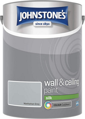 Johnstone's (Manhatten Grey, 5L) Silk Emulsion Paint - Image 3