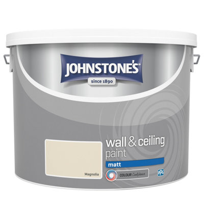 Johnstone's Wall & Ceiling Magnolia Matt 10L Paint from B&Q