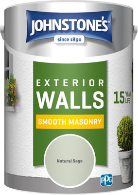Johnstone's Â Exterior Smooth Masonry Paint Â Natural Sage Â Up To 15 Years Protection Â Weather & Dirt 5010426784618 - Image 3