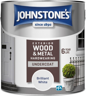 Johnstone's Exterior Hardwearing Undercoat Brilliant White- 2.5L from B&Q