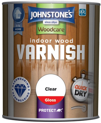 Johnstone's Indoor Clear Varnish Gloss750Ml from B&Q
