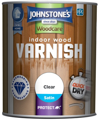 Johnstone's Indoor Clear Varnish Satin750Ml from B&Q