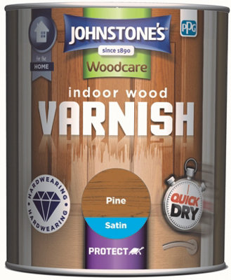 Johnstone's Indoor Pine Varnish Satin750Ml from B&Q