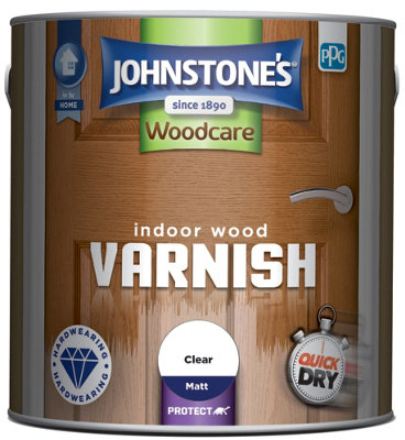 Johnstone's Indoor Clear Varnish Matt2.5L from B&Q