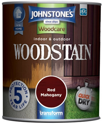 Johnstone's Indoor & Outdoor Woodstain Red Mahogany750Ml from B&Q