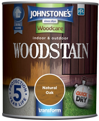 Johnstone's Indoor & Outdoor Woodstain Natural Oak750Ml from B&Q