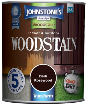 Johnstone's Indoor & Outdoor Woodstain Dark Rosewood750Ml from B&Q