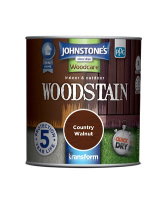 Johnstone's Indoor & Outdoor Woodstain Country Walnut250Ml from B&Q