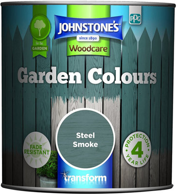 Johnstone's Garden Colours Steel Smoke 1L from B&Q