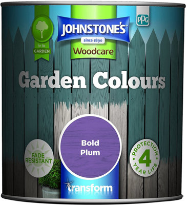 Johnstone's Garden Colours Bold Plum 1L from B&Q
