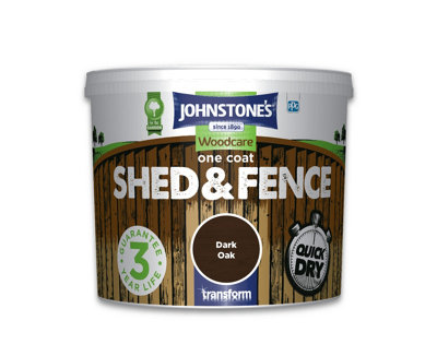 Johnstone's Shed & Fence Dark Oak5L from B&Q