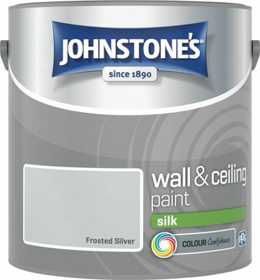 Johnstone's Walls & Ceilings Frosted Silver Silk Emulsion Paint 2.5L - Silver - Image 6