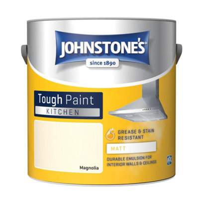 Johnstone's Kitchen Matt Tough Paint Magnolia2.5L from B&Q