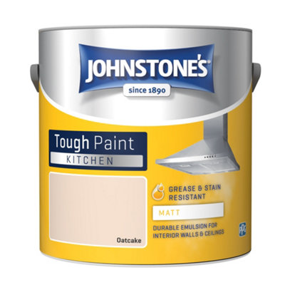 Johnstone's Kitchen Matt Tough Paint Oatcake2.5L from B&Q