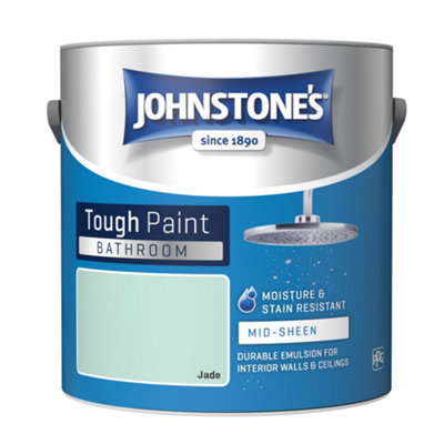 Johnstone's Bathroom Mid-Sheen Tough Paint Jade2.5L from B&Q