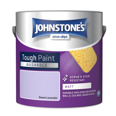 Johnstone's Washable Matt Tough Paint Sweet Lavender2.5L from B&Q