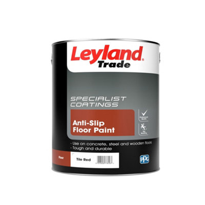 Leyland Trade Tile Red Semi-Gloss Floor Paint5L from B&Q