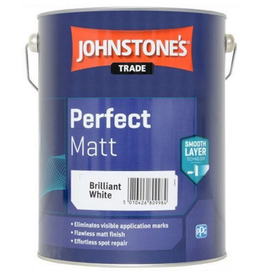 Johnstones Trade Perfect MattBrilliant White5 Litres from B&Q