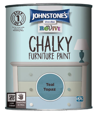 Johnstone's Chalky Furniture Paint Teal Topaz 750Ml from B&Q