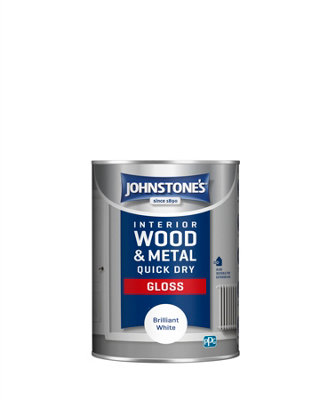 Johnstone's Quick Dry Gloss Brilliant White 1.25L from B&Q