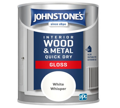 Johnstone's White Quick Dry Gloss Whisper 750Ml
