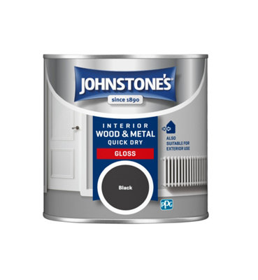 Johnstone's Quick Dry Gloss Black 250Ml from B&Q