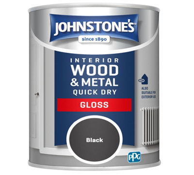 Johnstone's Quick Dry Gloss Black 750Ml from B&Q