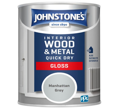 Johnstone's Quick Dry Gloss Manhattan Grey 750Ml from B&Q