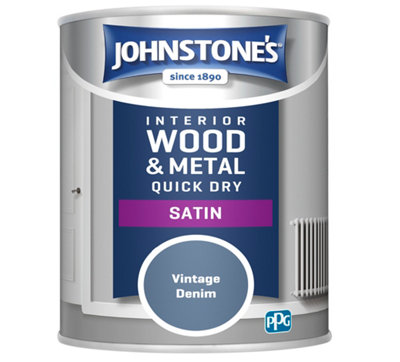 Johnstone's Quick Dry Satin Vintage Denim 750Ml from B&Q