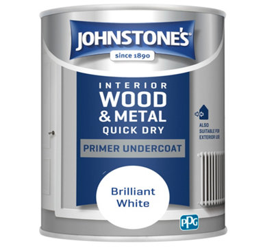 Johnstone's Quick Dry Primer Undercoat Brilliant White 750Ml from B&Q