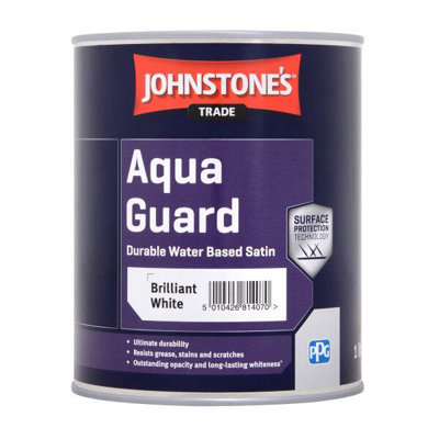 Johnstone's Trade Johnstones Trade Aquaguard Satin Brilliant White 1L from B&Q