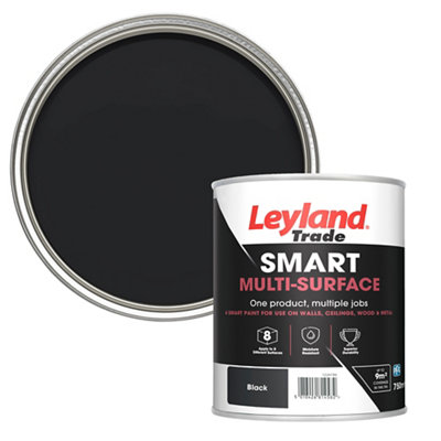 Leyland Trade Smart Black Mid Sheen Multi-Room Multi-Surface Paint750Ml from B&Q