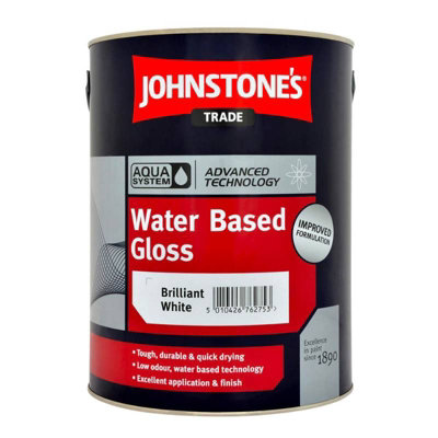 Johnstone's Trade Johnstones Aqua Gloss Brilliant White 2.5L from B&Q