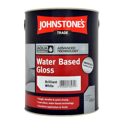 Johnstone's Trade Aqua Gloss Brilliant White 5L from B&Q