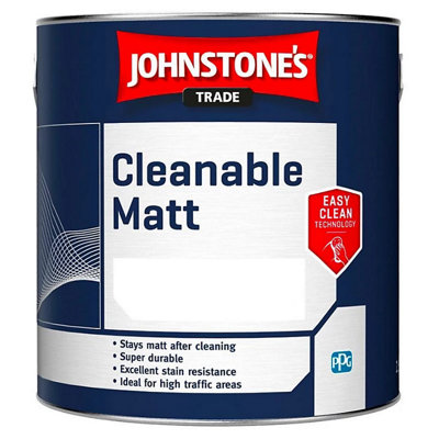 Johnstones Trade Cleanable MattBrilliant White2.5 Litres from B&Q