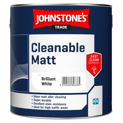 Johnstone's Trade Johnstones Trade Cleanable Matt Brilliant White 5L from B&Q